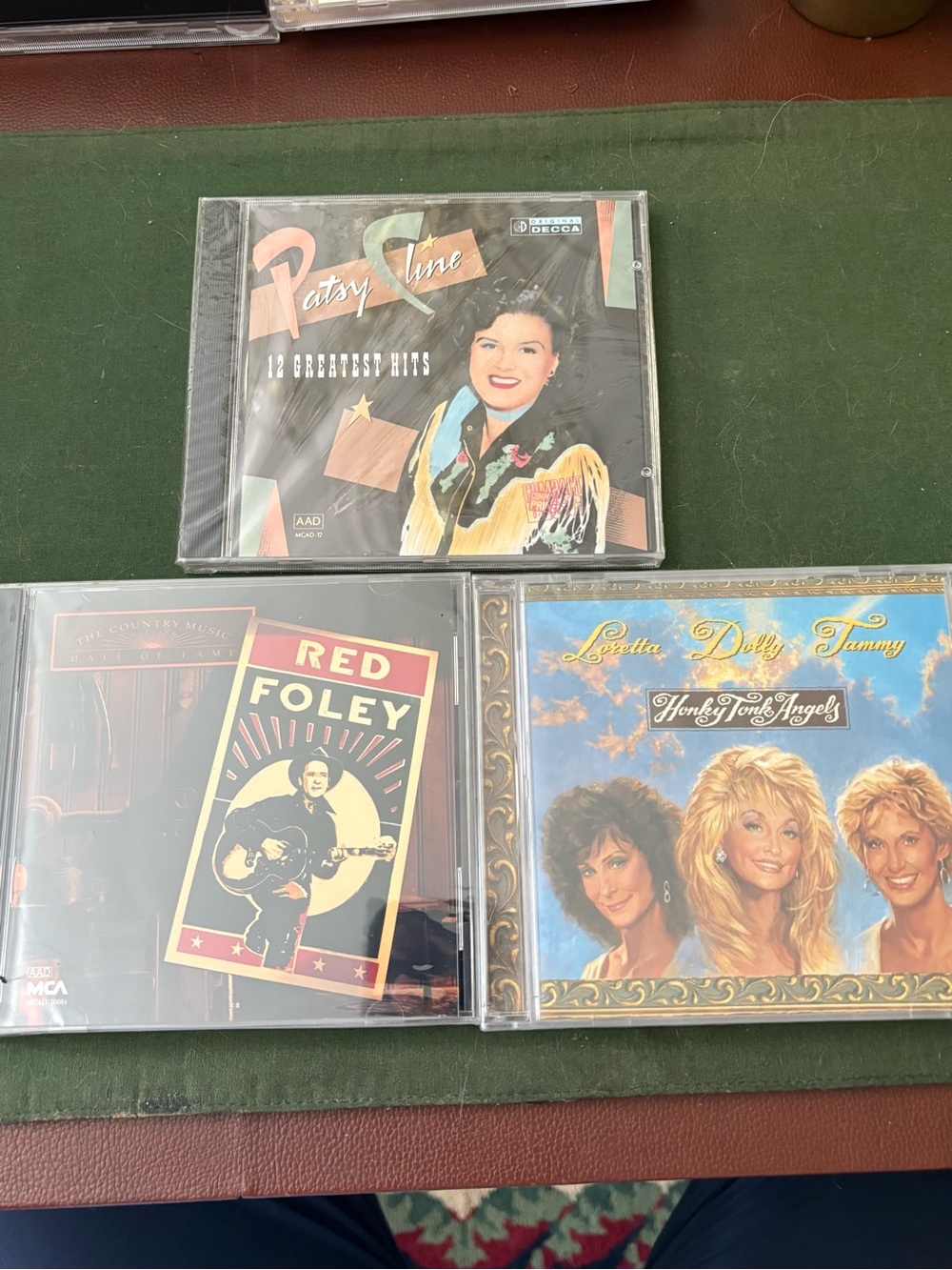 Vintage New in Original wrapper Patsy Cline, Dolly & friends& Red Foley CDs (3)
